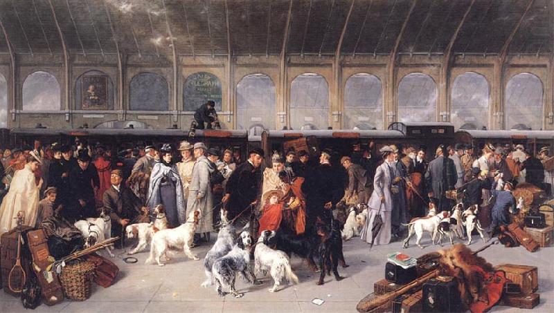 Going North,King's Cross Station, George Earle